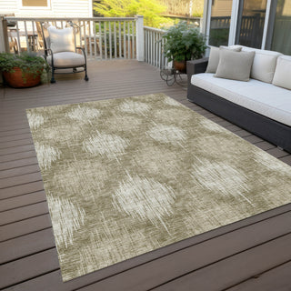 Piper Looms Chantille Ikat ACN849 Taupe Machine Washable Area Rug Outdoor Lifestyle Image Feature