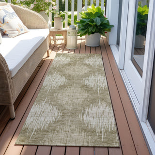 Piper Looms Chantille Ikat ACN849 Taupe Machine Washable Area Rug Runner Outdoor Lifestyle Image Feature