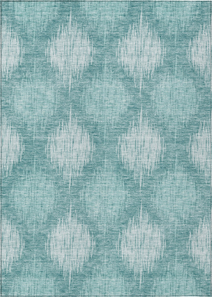 Piper Looms Chantille Ikat ACN849 Teal Machine Washable Area Rug main image