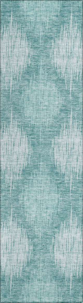 Piper Looms Chantille Ikat ACN849 Teal Machine Washable Area Rug Runner Main Image