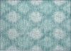 Piper Looms Chantille Ikat ACN849 Teal Machine Washable Area Rug Scatter Main Image