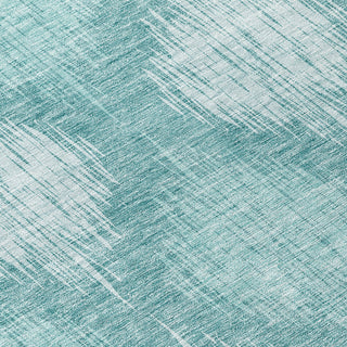 Piper Looms Chantille Ikat ACN849 Teal Machine Washable Area Rug Swatch Image