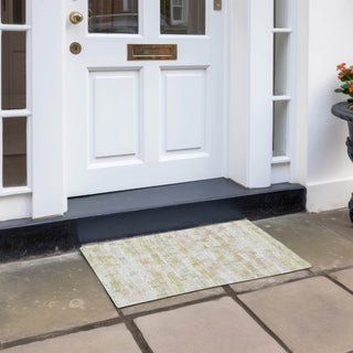 Piper Looms Chantille Stripes ACN850 Gold Machine Washable Area Rug Scatter Outdoor Lifestyle Image Feature