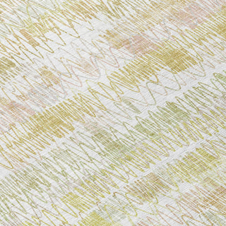 Piper Looms Chantille Stripes ACN850 Gold Machine Washable Area Rug Swatch Image