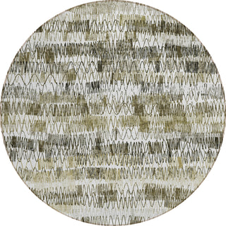 Piper Looms Chantille Stripes ACN850 Taupe Machine Washable Area Rug Round Main Image