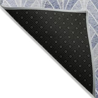 Piper Looms Chantille Geometric ACN851 Denim Machine Washable Area Rug Backing Image