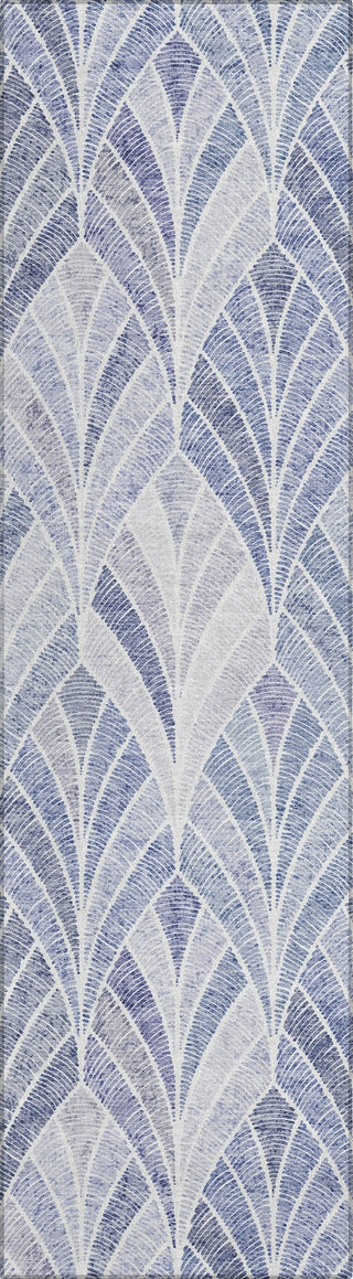 Piper Looms Chantille Geometric ACN851 Denim Machine Washable Area Rug Runner Main Image