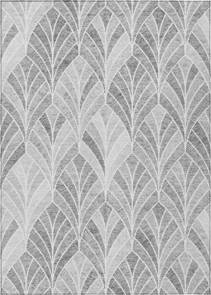 Piper Looms Chantille Geometric ACN851 Gray Machine Washable Area Rug main image