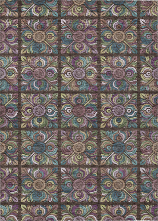 Piper Looms Chantille Medallions ACN852 Chocolate Machine Washable Area Rug main image