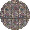 Piper Looms Chantille Medallions ACN852 Chocolate Machine Washable Area Rug Round Main Image