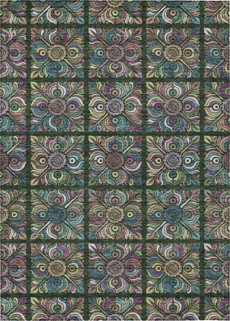 Piper Looms Chantille Medallions ACN852 Fern Machine Washable Area Rug main image