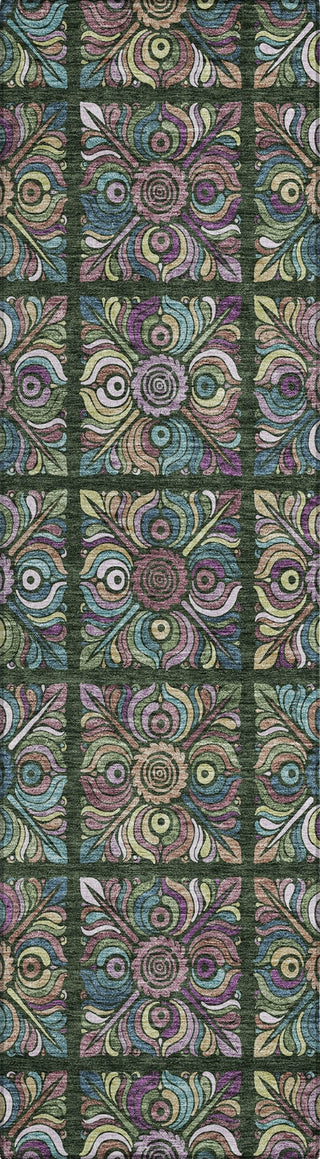 Piper Looms Chantille Medallions ACN852 Fern Machine Washable Area Rug Runner Main Image