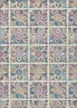 Piper Looms Chantille Medallions ACN852 Ivory Machine Washable Area Rug main image