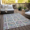 Piper Looms Chantille Medallions ACN852 Ivory Machine Washable Area Rug Outdoor Lifestyle Image Feature