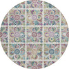 Piper Looms Chantille Medallions ACN852 Ivory Machine Washable Area Rug Round Main Image