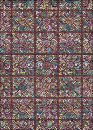 Piper Looms Chantille Medallions ACN852 Paprika Machine Washable Area Rug main image