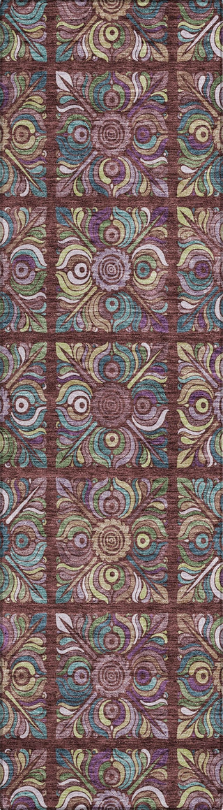 Piper Looms Chantille Medallions ACN852 Paprika Machine Washable Area Rug Runner Main Image