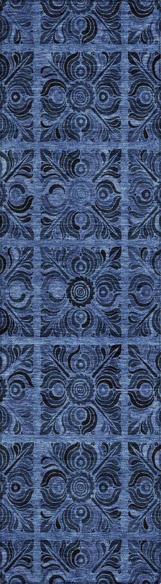Piper Looms Chantille Medallions ACN853 Denim Machine Washable Area Rug Runner Main Image