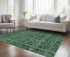 Piper Looms Chantille Medallions ACN853 Green Machine Washable Area Rug Lifestyle Image Feature