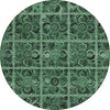 Piper Looms Chantille Medallions ACN853 Green Machine Washable Area Rug Round Main Image