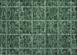 Piper Looms Chantille Medallions ACN853 Green Machine Washable Area Rug Scatter Main Image