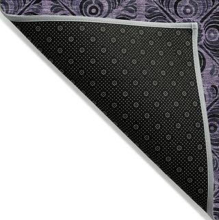 Piper Looms Chantille Medallions ACN853 Purple Machine Washable Area Rug Backing Image