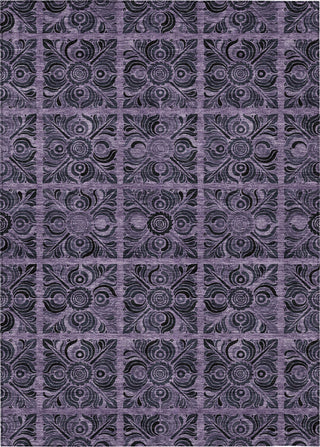 Piper Looms Chantille Medallions ACN853 Purple Machine Washable Area Rug main image