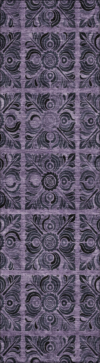 Piper Looms Chantille Medallions ACN853 Purple Machine Washable Area Rug Runner Main Image
