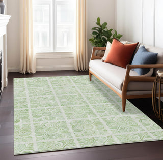 Piper Looms Chantille Medallions ACN854 Aloe Machine Washable Area Rug Lifestyle Image Feature