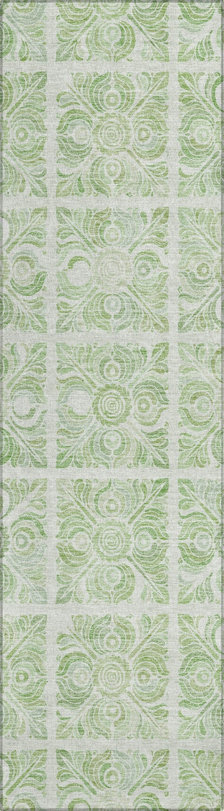 Piper Looms Chantille Medallions ACN854 Aloe Machine Washable Area Rug Runner Main Image
