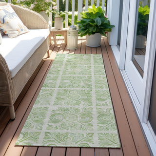 Piper Looms Chantille Medallions ACN854 Aloe Machine Washable Area Rug Runner Outdoor Lifestyle Image Feature