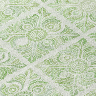Piper Looms Chantille Medallions ACN854 Aloe Machine Washable Area Rug Swatch Image