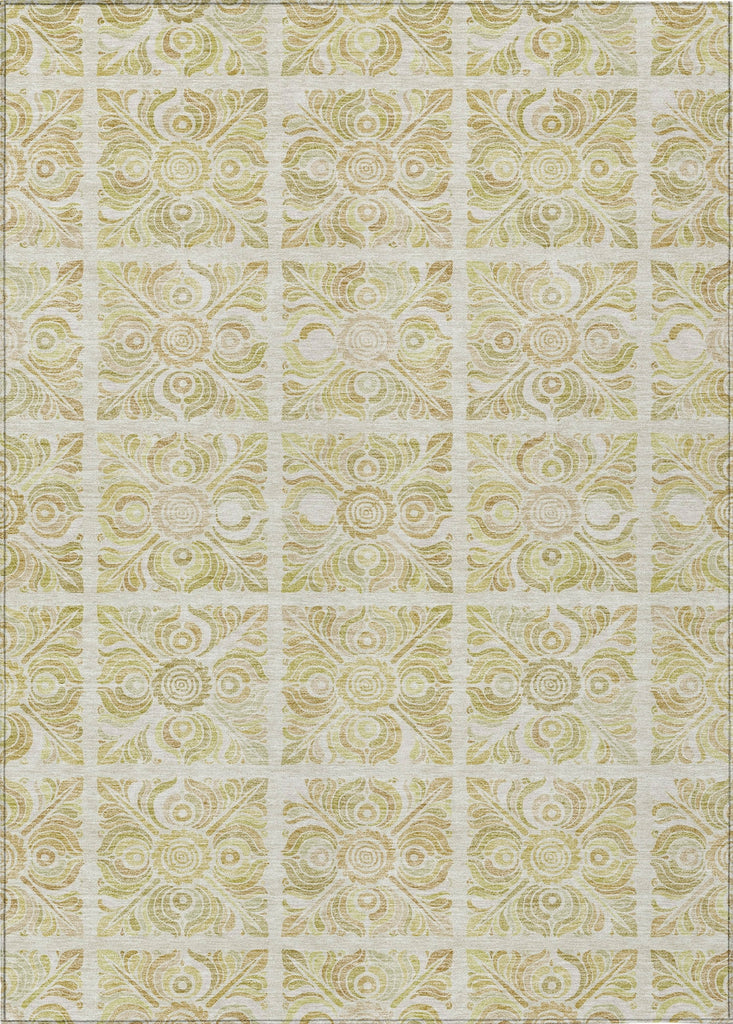 Piper Looms Chantille Medallions ACN854 Beige Machine Washable Area Rug main image