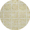 Piper Looms Chantille Medallions ACN854 Beige Machine Washable Area Rug Round Main Image