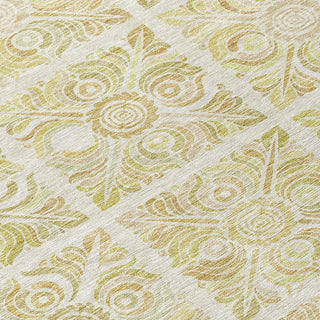 Piper Looms Chantille Medallions ACN854 Beige Machine Washable Area Rug Swatch Image