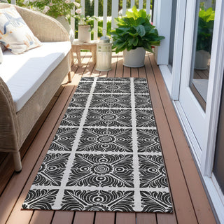 Piper Looms Chantille Medallions ACN854 Ivory Machine Washable Area Rug Runner Outdoor Lifestyle Image Feature
