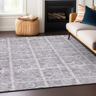 Piper Looms Chantille Medallions ACN854 Lavender Machine Washable Area Rug Lifestyle Image Feature