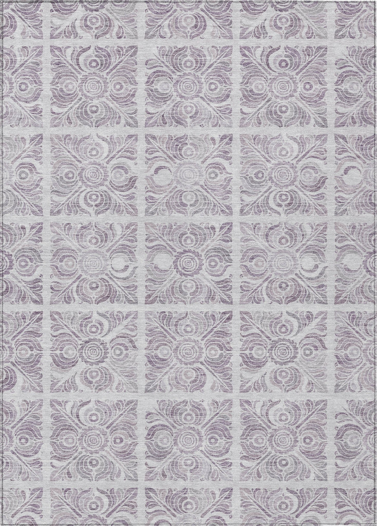 Piper Looms Chantille Medallions ACN854 Lavender Machine Washable Area Rug main image