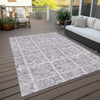 Piper Looms Chantille Medallions ACN854 Lavender Machine Washable Area Rug Outdoor Lifestyle Image Feature