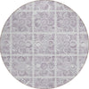 Piper Looms Chantille Medallions ACN854 Lavender Machine Washable Area Rug Round Main Image