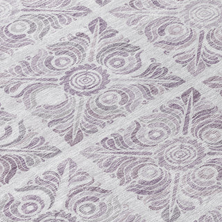 Piper Looms Chantille Medallions ACN854 Lavender Machine Washable Area Rug Swatch Image
