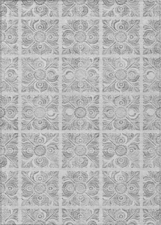 Piper Looms Chantille Medallions ACN854 Silver Machine Washable Area Rug main image