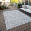 Piper Looms Chantille Medallions ACN854 Silver Machine Washable Area Rug Outdoor Lifestyle Image Feature