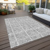 Piper Looms Chantille Medallions ACN854 Silver Machine Washable Area Rug Outdoor Lifestyle Image Feature