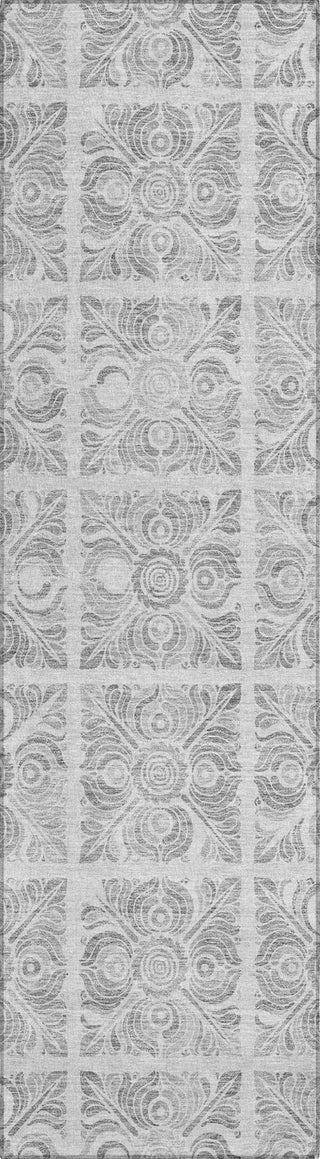 Piper Looms Chantille Medallions ACN854 Silver Machine Washable Area Rug Runner Main Image