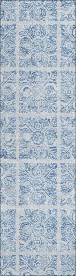 Piper Looms Chantille Medallions ACN854 Sky Machine Washable Area Rug Runner Main Image