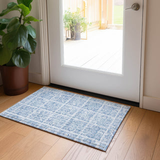 Piper Looms Chantille Medallions ACN854 Sky Machine Washable Area Rug Scatter Lifestyle Image Feature