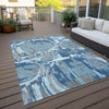 Piper Looms Chantille Geometric ACN855 Blue Machine Washable Area Rug Outdoor Lifestyle Image Feature