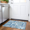 Piper Looms Chantille Geometric ACN855 Blue Machine Washable Area Rug Scatter Lifestyle Image Feature