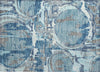Piper Looms Chantille Geometric ACN855 Blue Machine Washable Area Rug Scatter Main Image